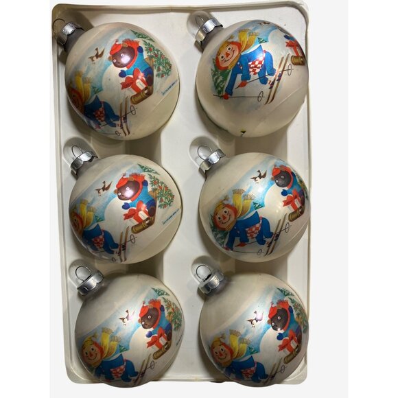 Corning Glass Works Christmas Ornaments Set Of 6 With Vintage 1973 - Picture 1 of 13